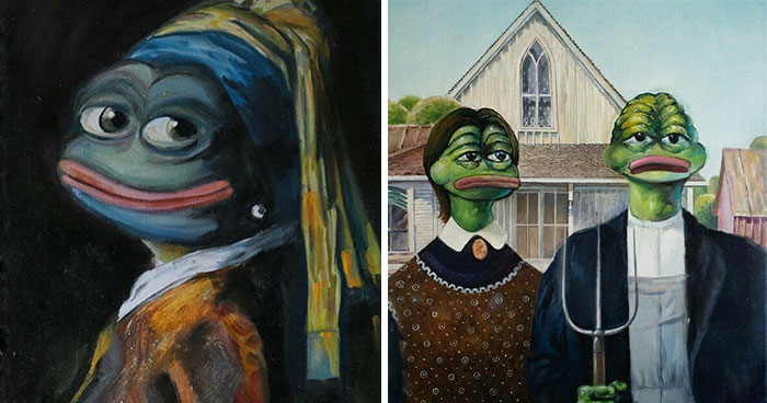 40 Renowned Art Pieces Replicated By This Artist But With Pepe The Frog As The Face