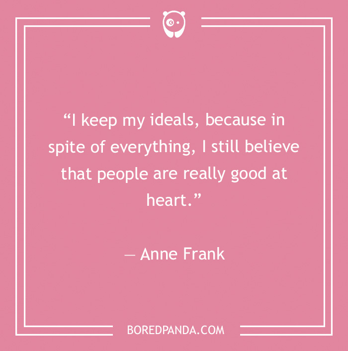 Anne Frank quote on people being good 