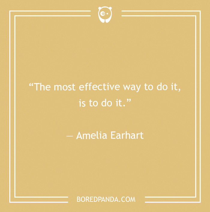 Amelia Earhart quote on doing something 