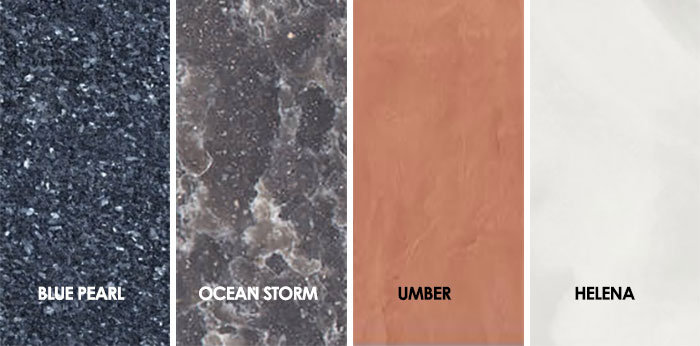 Photo of examples of quartz countertops. Photo of examples of quartz countertops.