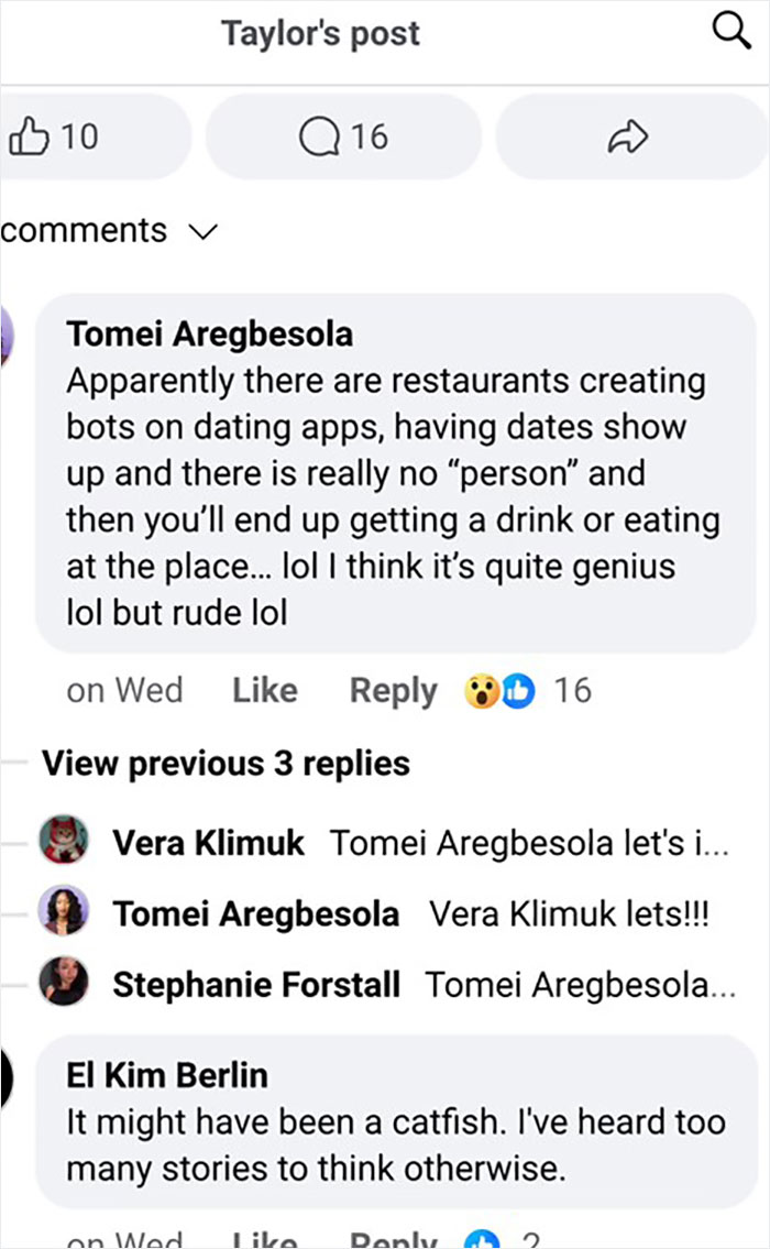 Woman Gets Stood Up On A Date, Finds Out The Restaurant Tricked Her Into Eating Dinner Alone Woman Gets Stood Up On A Date, Finds Out The Restaurant Tricked Her Into Eating Dinner Alone