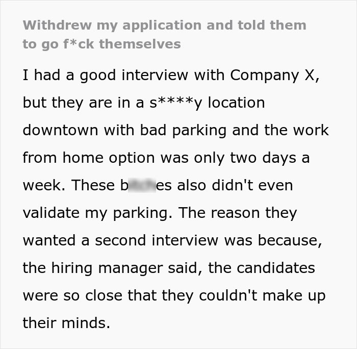 Job Applicant Sees Right Through Interviewers And Their Toxic Practices, Withdraws The Application Job Applicant Sees Right Through Interviewers And Their Toxic Practices, Withdraws The Application