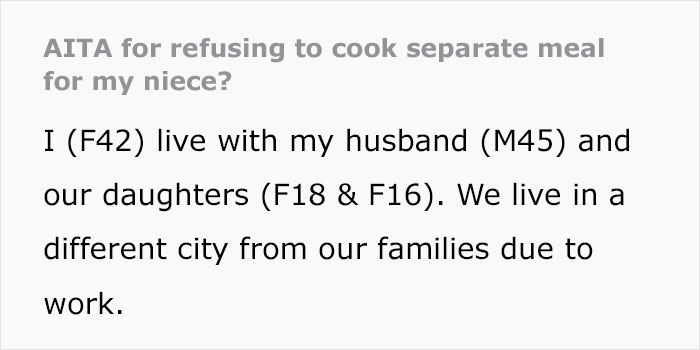 Woman Wonders If She’s A Jerk For Refusing To Cook Separately For Her Vegan Niece