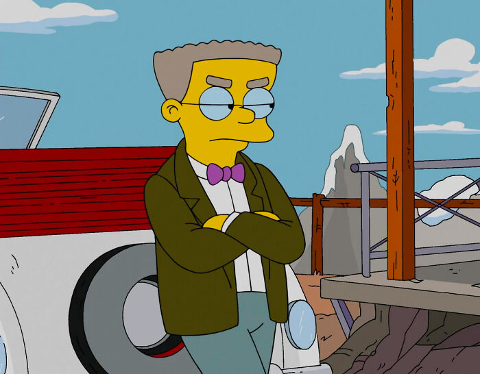 Waylon Smithers looking angry