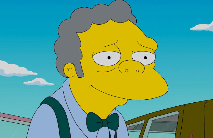 Moe looking and smiling from Simpsons