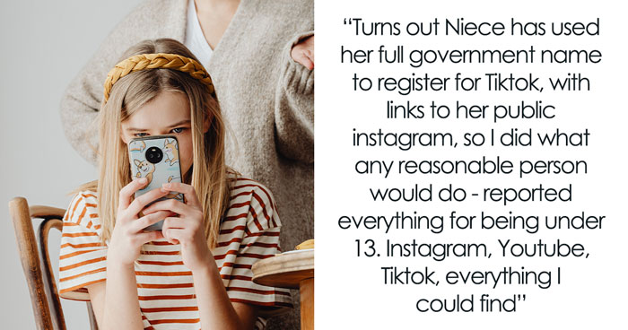 Man Wonders If He Overstepped By Secretly Reporting Niece’s Social Media As She’s Only 11