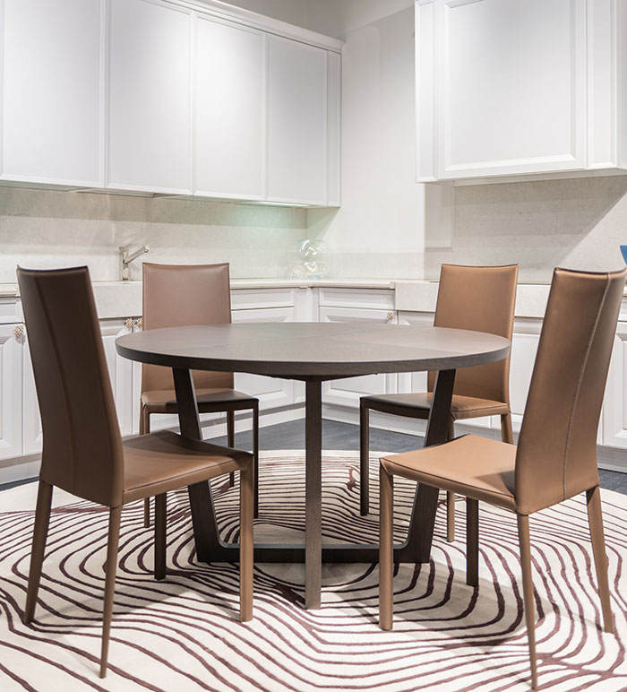 Interior of kitchen with table Interior of kitchen with table