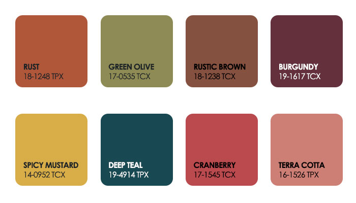 Deep or Dark Autumn Color Palette Deep or Dark Autumn Color Palette