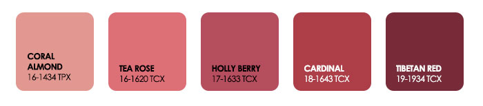Pinky red color palette