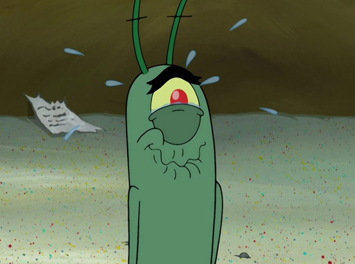 Plankton laughing and crying 