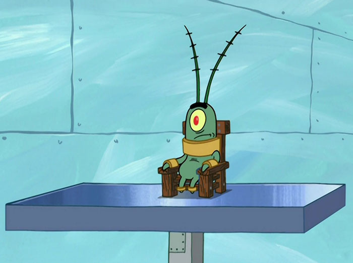 Plankton trapped in a chair 