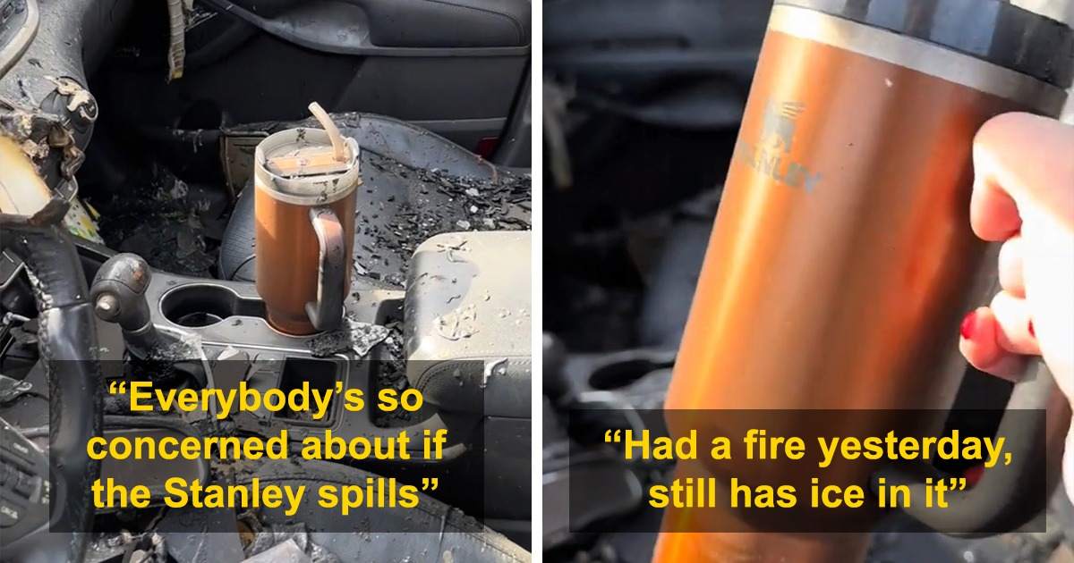 A Stanley cup survived a car fire and went viral. Then the brand gave the  owner a new vehicle