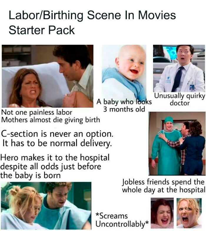 Giving Birth In A Movie Starter Pack