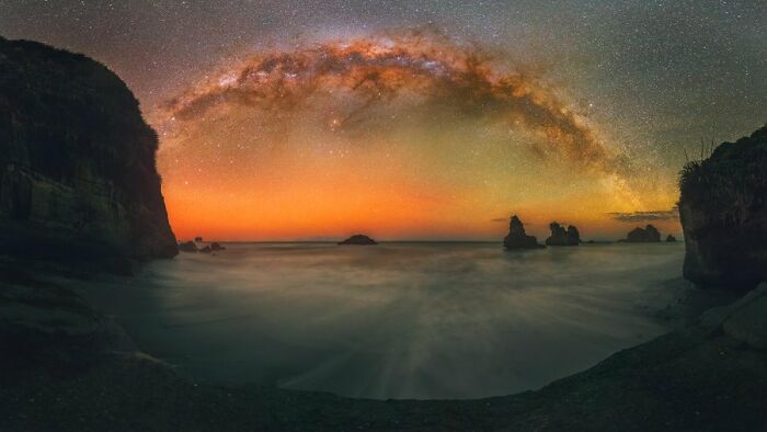 A Panorama From New Zealand's West Coast