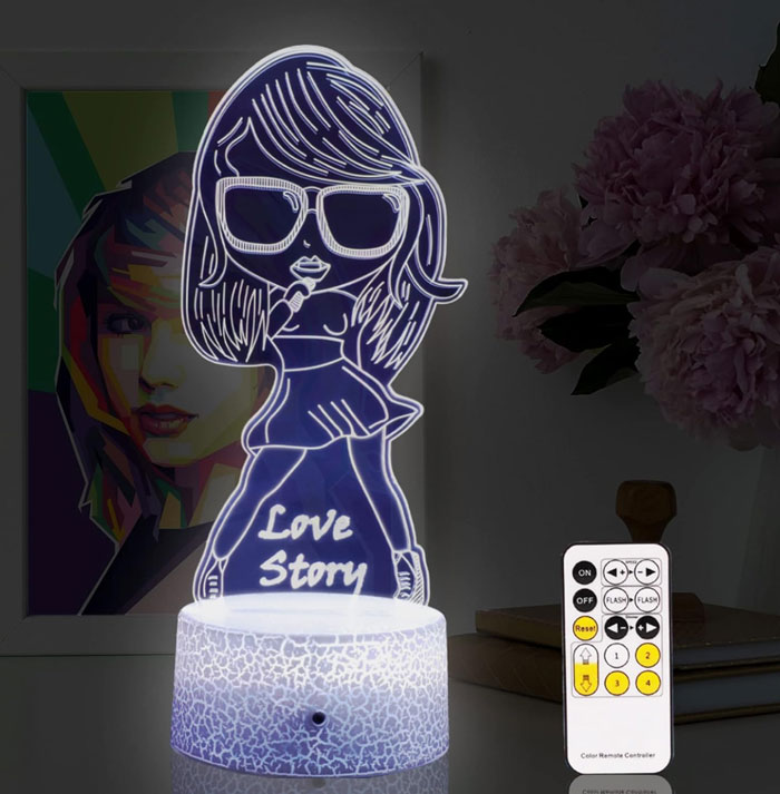 Taylor Swift Inspired Table Lamp: Because every Swiftie deserves their own Tay-themed ambiance.