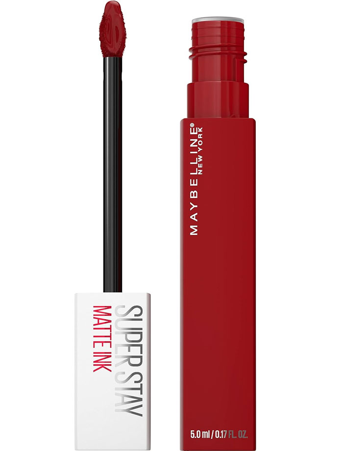 Maybelline Super Stay Matte Ink Liquid Lipstick: For a long-lasting, smudge-free matte finish that's perfect to emulate Taylor's iconic bold looks.