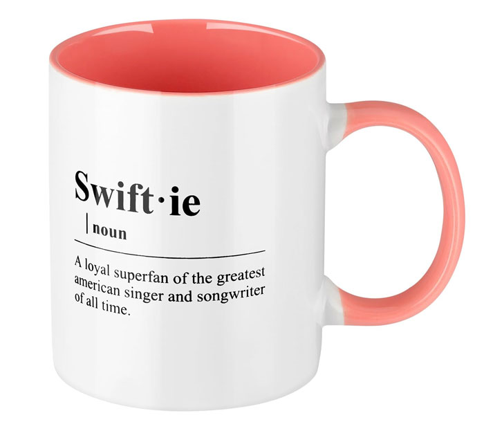 Taylor Coffee Mug: Sturdy, durable, and subtly declaring a love for TS, making every coffee break special.