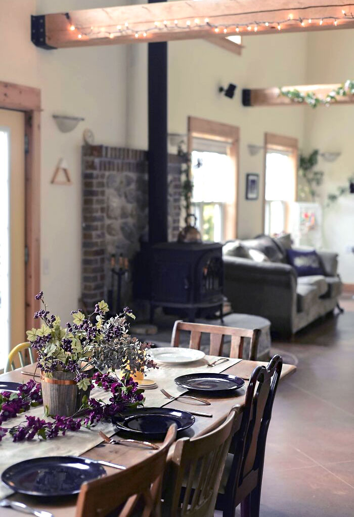 Hosting My First Thanksgiving For Friends, Went With Purple Fall Accents