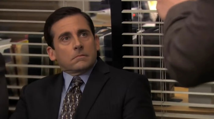 Michael Scott looking at someone 