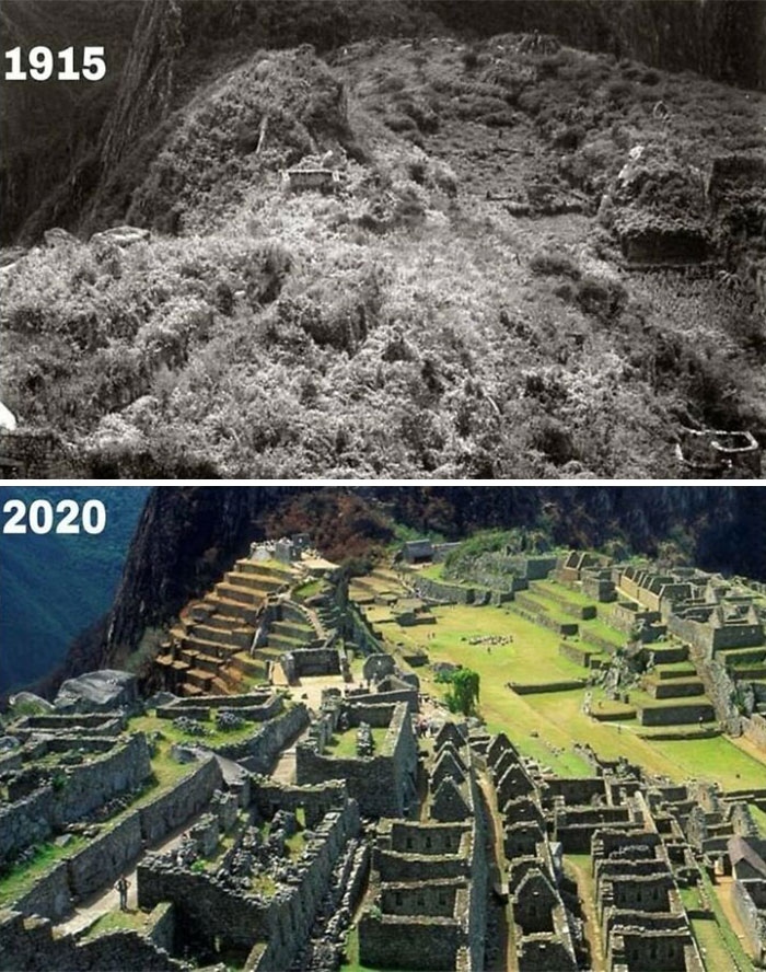 Machu Picchu, Peru. 1915 & 2020