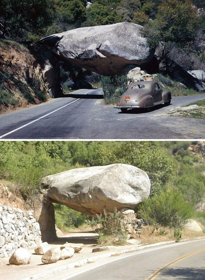 Tunnel Rock At Sequoia National Park, 1952 And 2022
