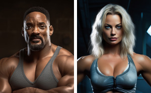 I Created Unusual Transformations Of Celebrities Into Bodybuilders With A Touch Of AI And Photoshop (19 Pics)