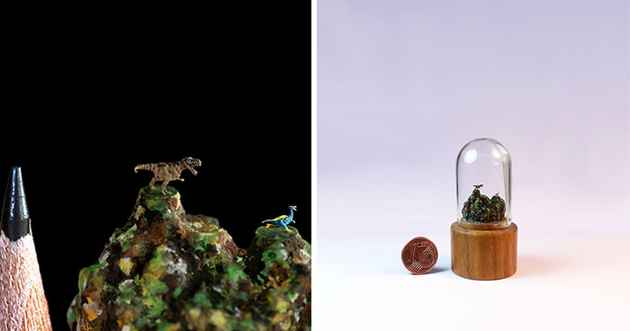 I Am A Microsculptor And Here Are My 11 Tiny Sculptures Of Dinosaurs
