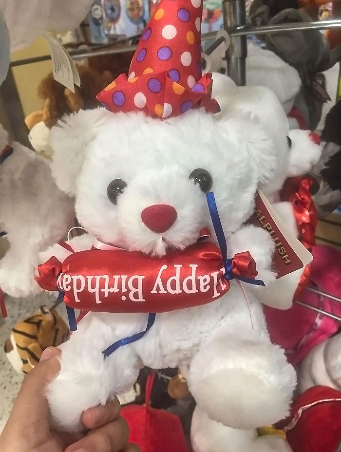 This "Happy Birthday" Sign On A Teddy Bear Is Upside Down