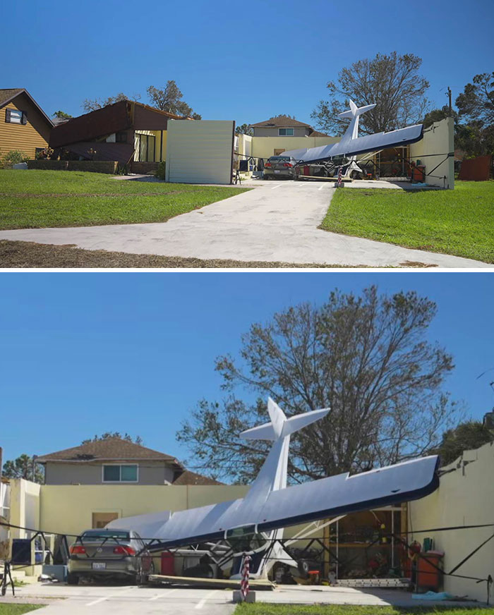 Una casa de Englewood, Florida, tras el huracán Ian (octubre de 2022)
