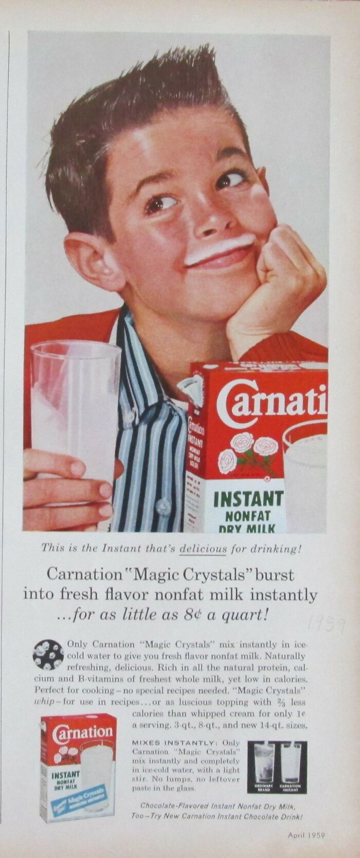 1959 Carnation Instant Milk (Click For Full View)
