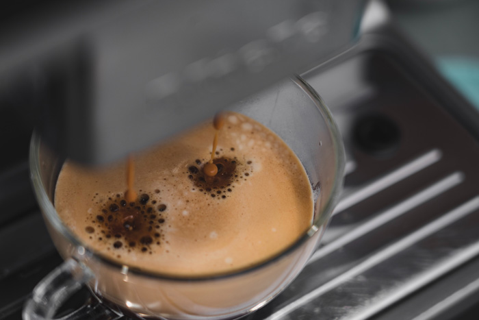 Espresso made in coffee machine