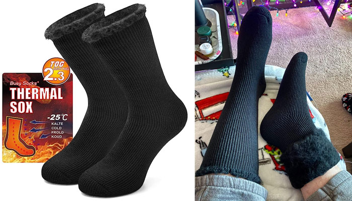 Winter Warm Thermal Socks: A must-have essential that’ll keep your feet cozy during outdoor adventures and indoor lounging, making it an ideal gift this winter season.