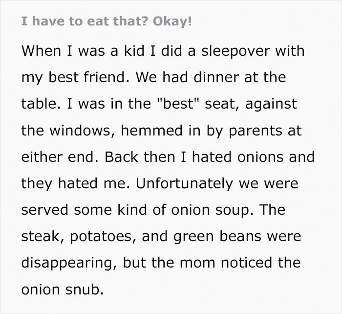 "Just Eat A Few Bites": Girl Forces Herself To Eat Onions At A Friend's House, It Doesn't End Well "Just Eat A Few Bites": Girl Forces Herself To Eat Onions At A Friend's House, It Doesn't End Well