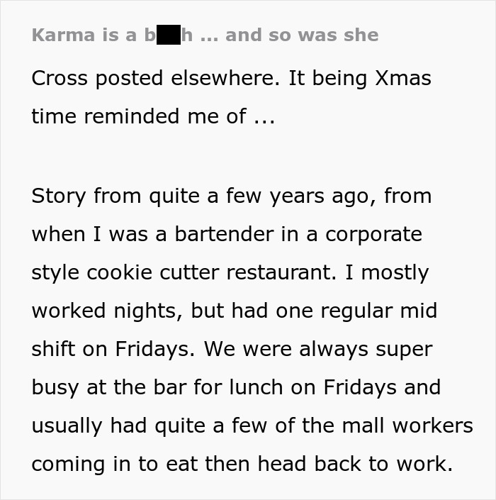 Worst Customer Gets A Taste Of Karma After Bartender Becomes Her Client