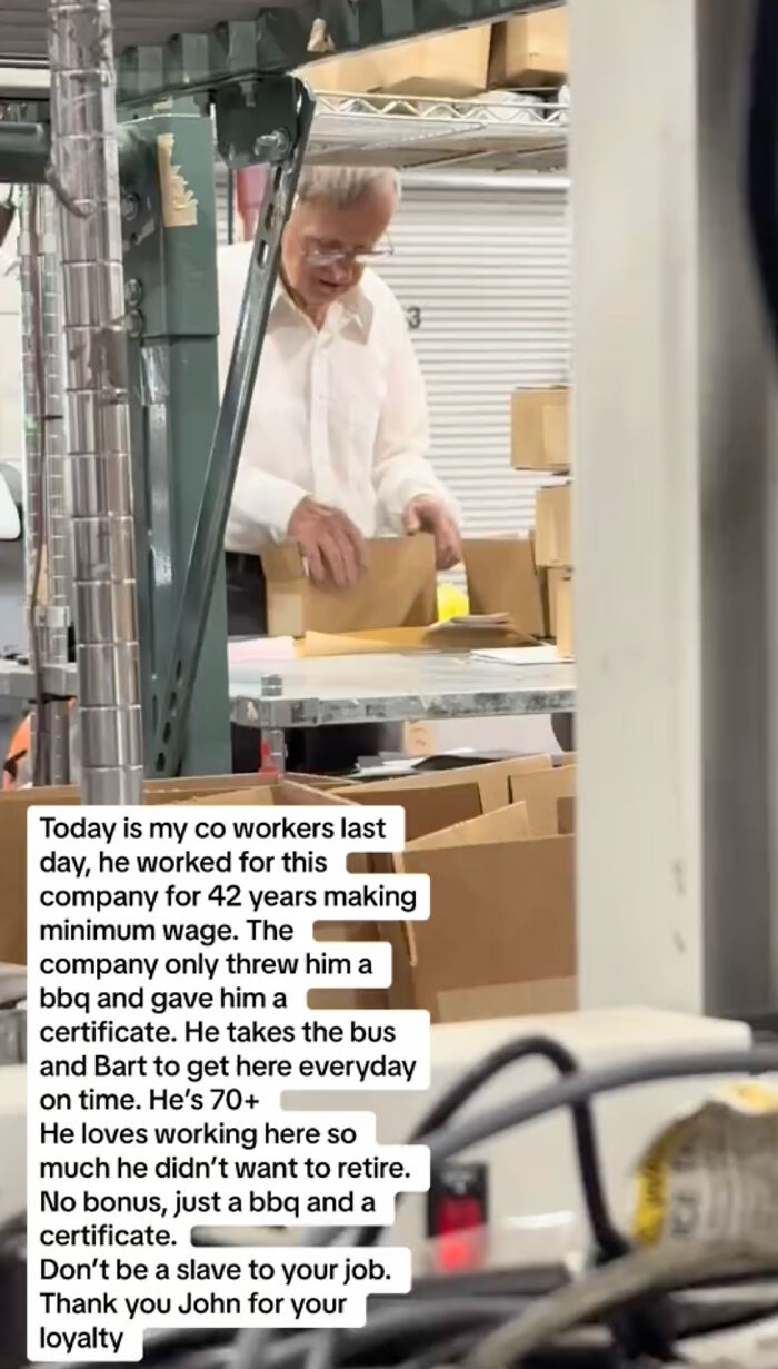 Internauts Donate $95K To Retiree After Company Throws Him A Sad BBQ Party As A Goodbye Internauts Donate $95K To Retiree After Company Throws Him A Sad BBQ Party As A Goodbye