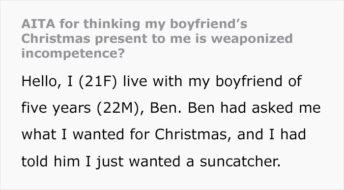 GF Is Very Disappointed By BF's Holiday Gift, Gets A Reality Check