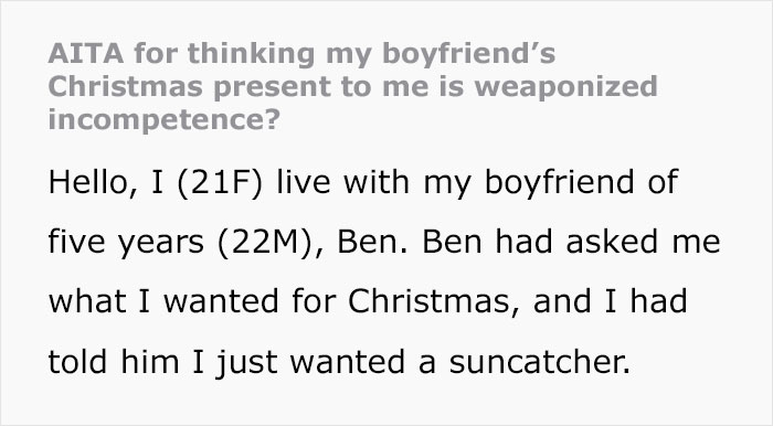 GF Is Very Disappointed By BF's Holiday Gift, Gets A Reality Check GF Is Very Disappointed By BF's Holiday Gift, Gets A Reality Check