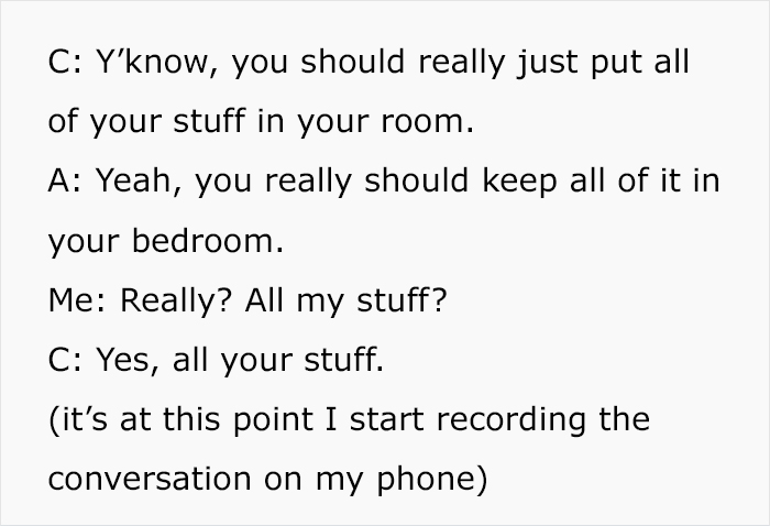 College Student Does Exactly As Told After Roommates Demand They Keep Their Stuff In Their Room