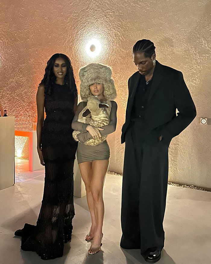 Kanye West Attends Event In Dubai With Wife Bianca Censori Who Wears “Deer-Shaped Pillow”