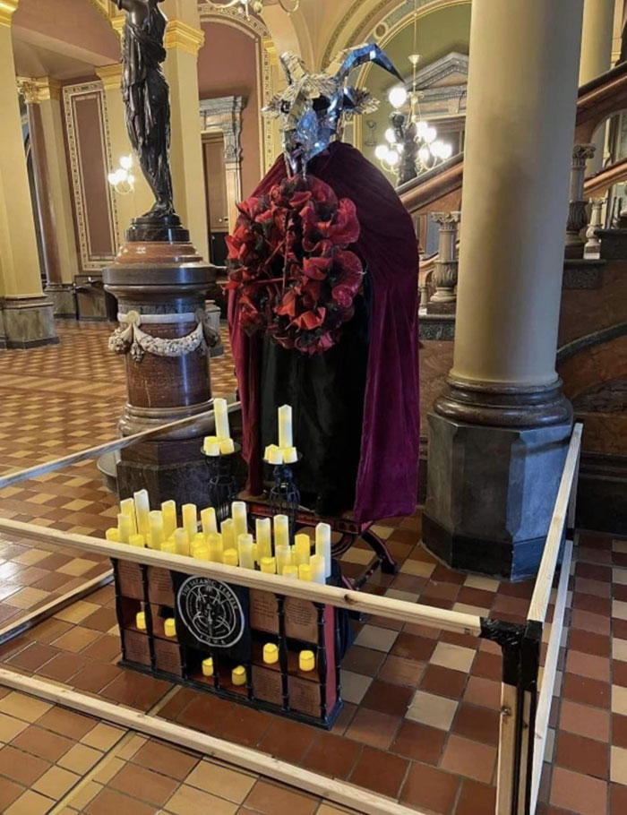 “Sick And Disgusting”: People React To Satanic Altar Put Up At Iowa State Capitol “Sick And Disgusting”: People React To Satanic Altar Put Up At Iowa State Capitol