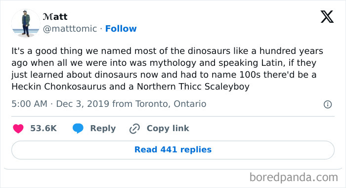 From Now On I Will Only Answer To Northern Thicc Chonkasaurus!