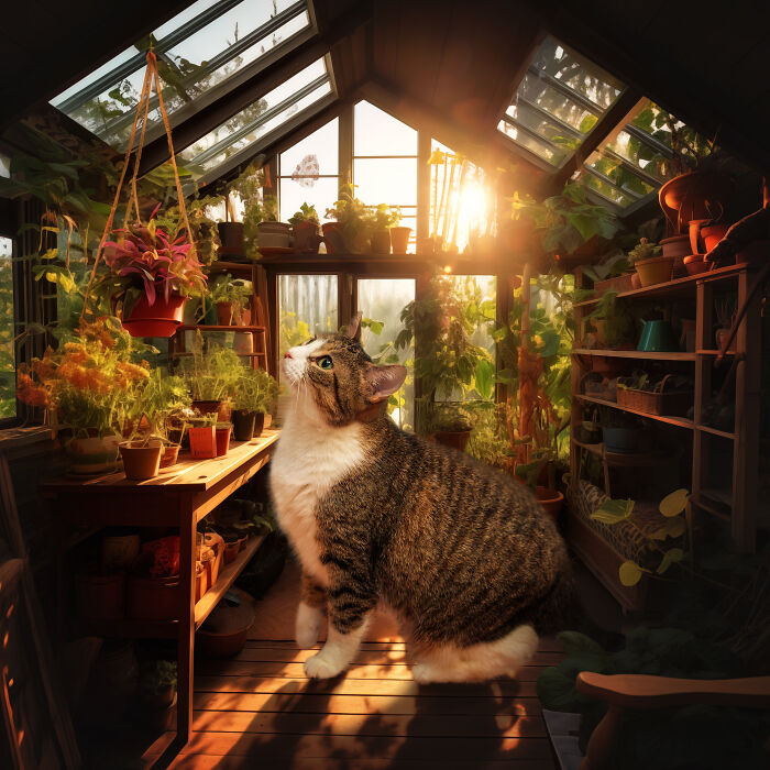 I Photographed Cats In Need Of Their Forever Home, And Created A Home For Them In The Images