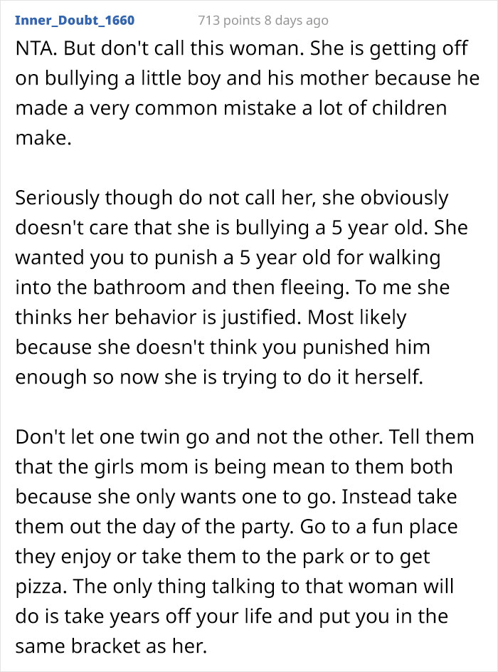 Mom Contemplates Confronting Woman Who Invited Only One Of Her Twins To Her Daughter’s Birthday Mom Contemplates Confronting Woman Who Invited Only One Of Her Twins To Her Daughter’s Birthday