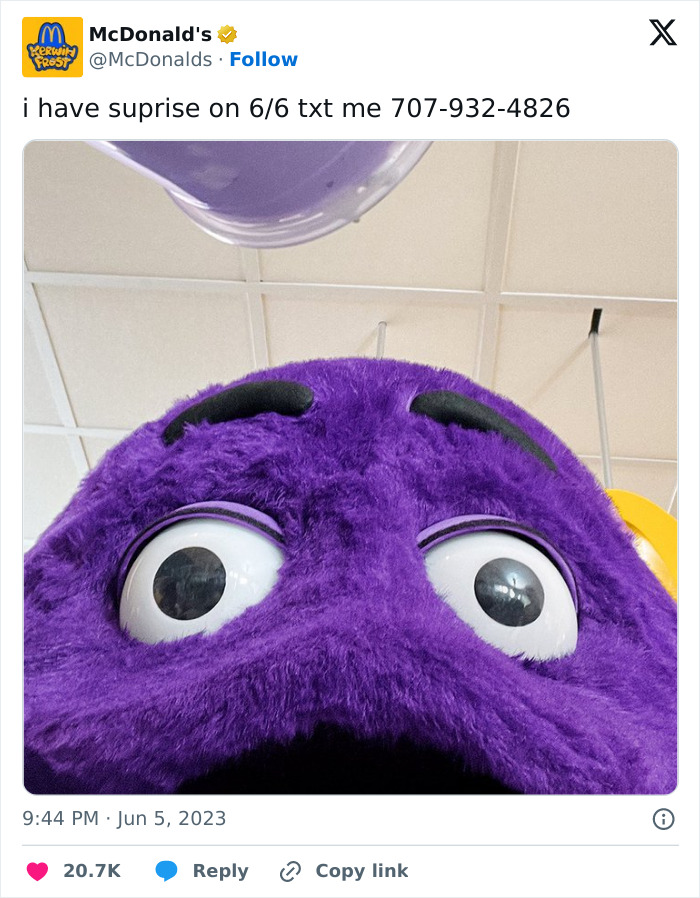 Grimace Taunted People With His McDonald's Shake