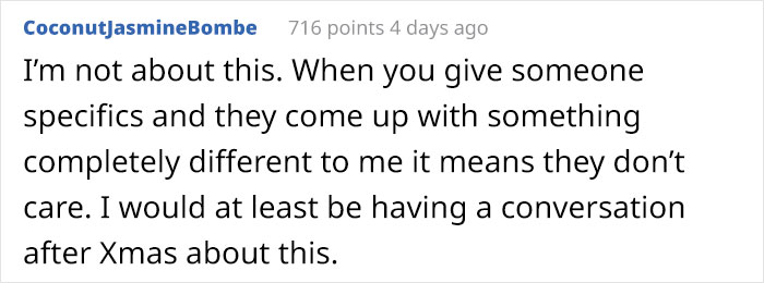 GF Is Very Disappointed By BF's Holiday Gift, Gets A Reality Check GF Is Very Disappointed By BF's Holiday Gift, Gets A Reality Check