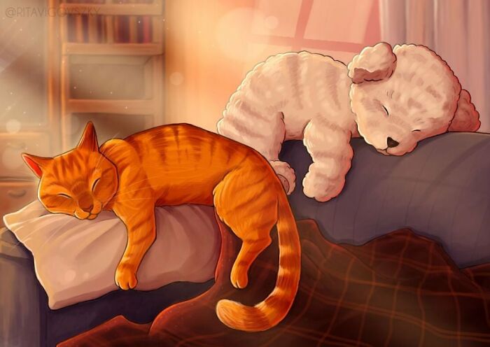 This Artist's Cat Illustrations Are Perfectly Feline (28 New Pics)