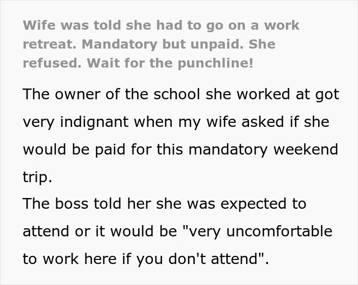 "Mandatory But Unpaid”: Work Trip Leaves Teachers Horrified After They Learn Where They’ll Sleep "Mandatory But Unpaid”: Work Trip Leaves Teachers Horrified After They Learn Where They’ll Sleep
