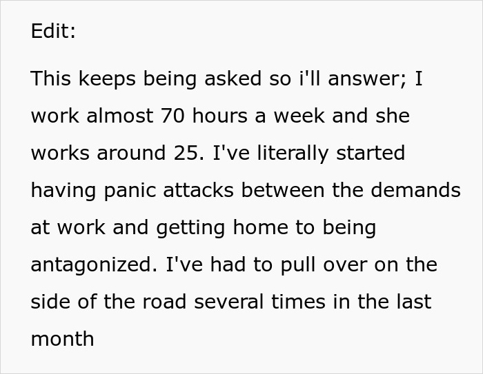 Man Balancing Long Hours and Bills Faces GF's "Equal" Chores Request, Turns To Internet For Advice