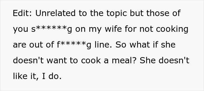 “Borderline Gross”: Wife Goes To Bed In Tears After Husband Mistakes Home Cooking For Takeout