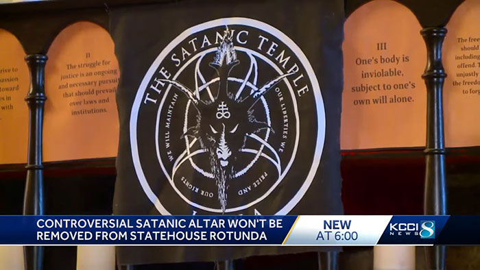 “Sick And Disgusting”: People React To Satanic Altar Put Up At Iowa State Capitol “Sick And Disgusting”: People React To Satanic Altar Put Up At Iowa State Capitol